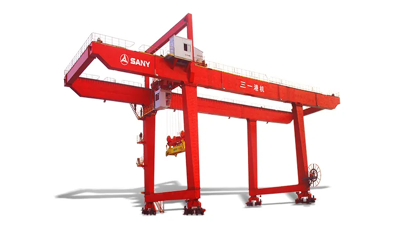 เครื่องจักรท่าเรือเครนคอนเทนเนอร์แบบกำหนดเองเครนโครงสำหรับตั้งสิ่งของแบบติดตั้งบนราง